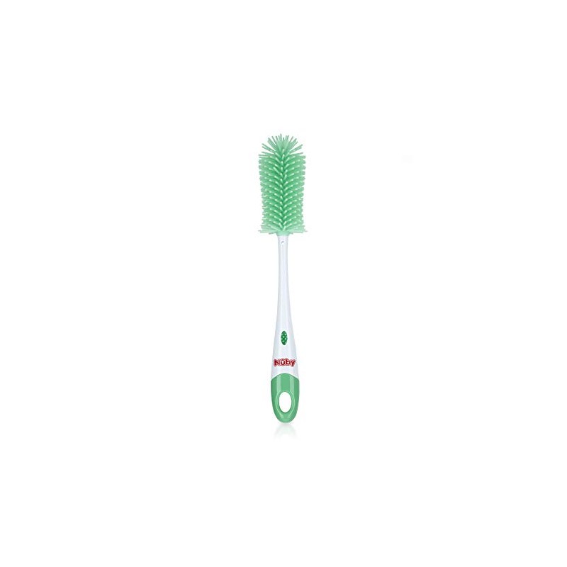 Nuby Escobillón De Silicón Con Dos Puntas Para Limpieza De