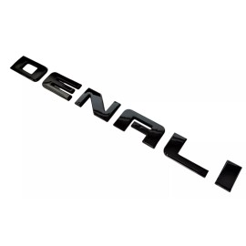 Unbranded 1PC BLACK DENALI REPLACEMENT FOR GMC SIERRA REAR TAILGATE EMBLEM BADGE DECAL