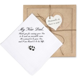 W&F GIFT Father Of The Groom Gifts | Wedding Handkerchief Gift for New Dad | Father In Law Gifts from Daughter In Law