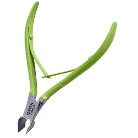 Professional Cuticle Trimmer Nail Cuticle Cutter Stainless Steel Cuticle Nippers with Sharp Blades of Cuticle Remover Clippers Manicure Tools Double Spring for Nail Care Pedicure Nail Tools (Green)