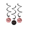 PD-Party 7024113 Swirls Decoration, Pink/Black