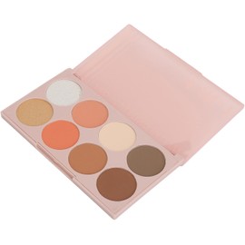 Paleta de Rubor, Paleta de Maquillaje, 4 en 1, 8 Colores, Resaltador de Rubor, Paleta de Contorno de Sombra de Ojos, Paleta de Maquillaje Facial de Larga Duración Mate Nacarado 02