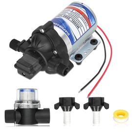 Etespie Automatic-Demand Diaphragm Pump 2088-343-135, 12V DC, 3.0 GPM With Viton Valves, 45 PSI Demand Switch, Santoprene Diaphragm, Self-Priming, MAX 10 AMPS, 1/2"-14 NPSM Port