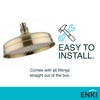 ENKI, R08, 200mm Traditional Fixed Large Shower Head Antique Brass,