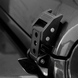 WWFGYX Hood Latches Aluminum Hood Lock Catch Latches Kit Compatible with Jeep Wrangler JK/JKU 2007-2018 JL/JLU 2018-2024 Gladiator JT 2020-2024 (Black)