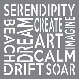 Andy Skinner Mixed Media Stencil x 8-inch-Serendipity