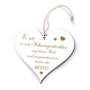 Heart Sign Engraved with Saying "Wir haben die Beste Schwiegertochter"