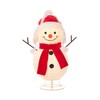 Everstar 28'' UL POP UP Fluffy Snowman Sculpture, Red