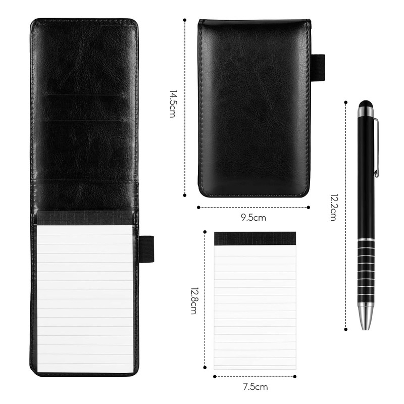 KUIZHEN Mini Notepad A7 Set, 12 Pieces Mini Notebook with