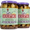 SuckerPunch Fiery Arbol Garlic Dill Pickle Spears 24 Ounce, 2-Pack