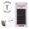 YY Eyelash Extensions C Curl 0.07 Mixed Tray Y Shape
