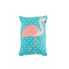Eco Friendly Foldable Shopping Bag - Flamingo Design, Turquoise, One
