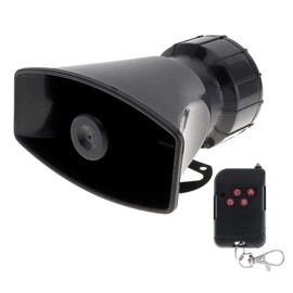 ePathChina 7 Tone Sound Loud Car Siren Vehicle Horn Hooter/Ambulance/Siren/Traffic Sound with Black Remote Controller 12V 100W (1PC Remote Controller)