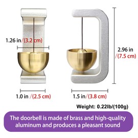 Shopkeepers Bell for Door Opening, Door Chime for Business When Entering, Easy to Install Magnetic Doorbell, Unique Business Decorations and Entrance Hanging Decorations- Creative Gift (Silver)
