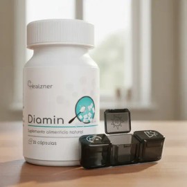 Diamin | Suplemento | Incluye Pastillero | 20 Caps (2pza)