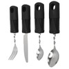 4Pcs Weighted Utensils,180°Bendable Adaptive Utensils for Hand Tremors Parkinsons Patients