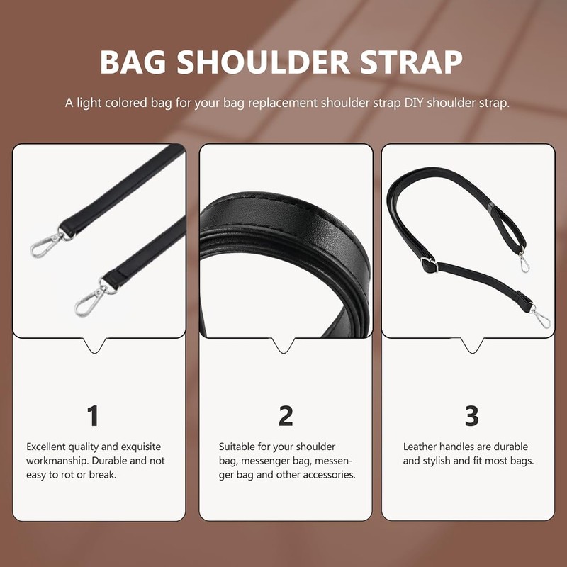 PLABBDPL Women's Leather Shoulder Strap, Shoulder Strap for Purse, Handbags,