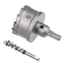 55mm TCT Hole Saw, 2-3/16” Cutting Diameter Tungsten Carbide Tipped Hole Cutter Opener, for Stainless Steel Metal Plate Aluminum