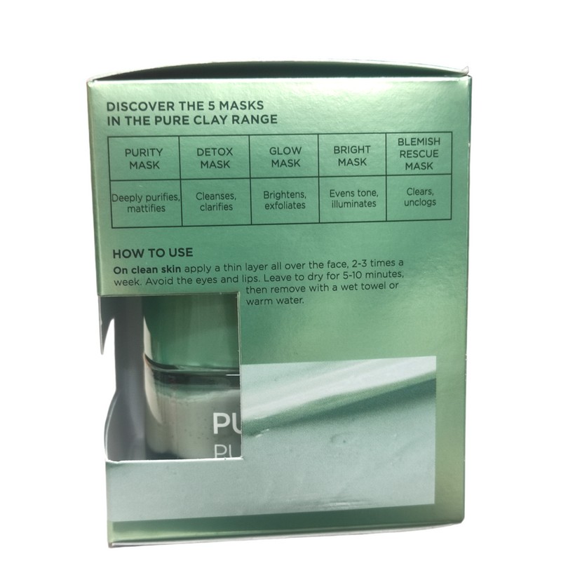 L'Oréal L'Oreal Pure Clay Purity Mask 50 ml -Eucalyptus -NEW