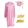 MyGradDay Unisex Adult Graduation Shiny Gown Cap Tassel 2021+2022 Year
