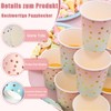 Coztie Paper Cups, Gold Dot, Pack of 60 Disposable Cups