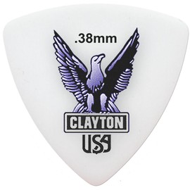 CLAYTON - Púas para guitarra de acetal (seleccionadas entre calibres 0.38 mm - 1.90 mm) (RT38/12)