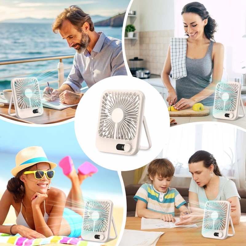 MEETOZ Desk Fan USB, Mini Quiet Fan for Bedside Bedroom