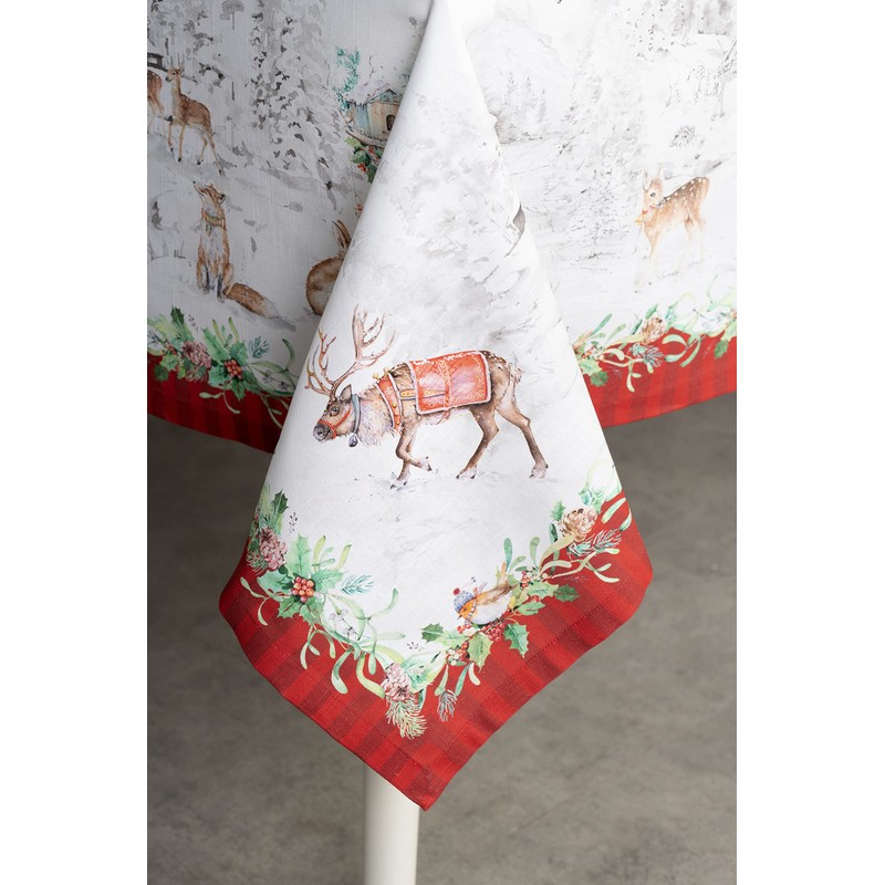 Maison d' Hermine Christmas Tradition 100% Cotton Tablecloth Kitchen Dining
