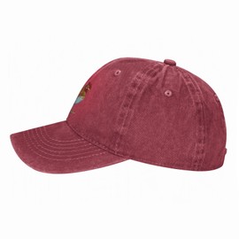 Red Rooster Hat for Men Women Embroidered Chicken Denim Baseball Caps