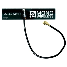 Flat Antenna Embedded in Housing [UFL 1.7 x 0.3 inch (42 x 8 mm) 3.9 inch (100 mm) Cable]