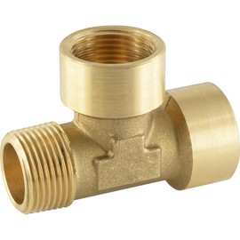 Fittingteile - T-Piece Internal/Female Thread Compressed Air Water Sanitary Fittings (Material: Brass - Thread Size: R 3/4")