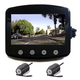 Sykik Rider RW1 Fully Water Resistance Camera System for Motorcycles. Watch Your Back When You Ride on The Large 4.5 inch Waterproof Display