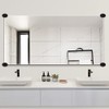 LB-LAIBA Glass Clips Clamps Holder, Round Shape Wall-Mounted Mirrors Bracket,
