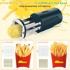 SIXRARI Electric French Fry Cutter, Automatic Potato Cutter Stainless Steel