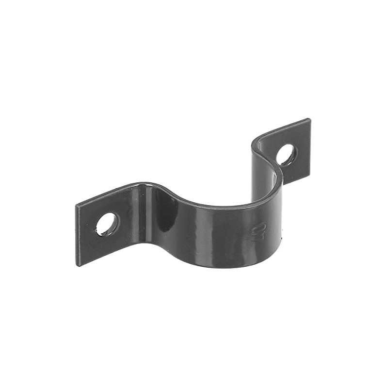 Alberts 655556 Pipe Clamp | Screw-On | Anthracite Metallic Plastic-Coated