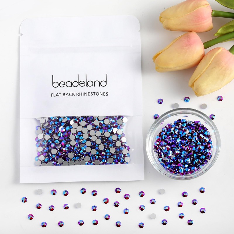 Flat Back Crystal Rhinestones,Dark Siam AB, SS16, 1440pcs