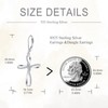POPLYKE Sterling Silver Infinity Cross Leverback Earrings - Cross Dangle