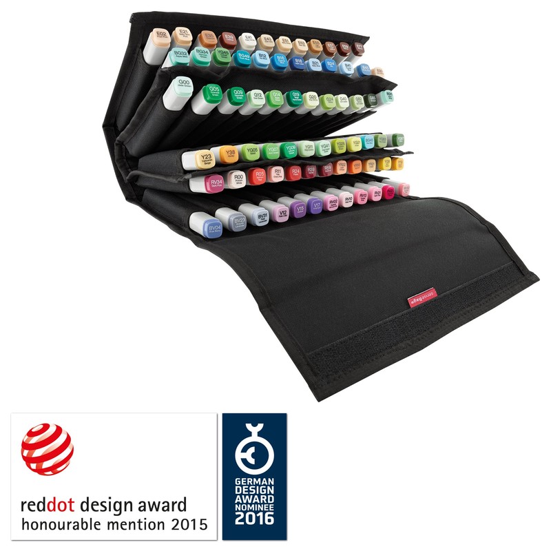 transotype senseBag Wallet, schwarze Tasche für bis zu 72 Marker,
