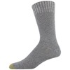 GOLDTOE Men's Hudson Crew Socks, Multipairs, Grey Marl/Black/Charcoal (6-Pairs), X-Large