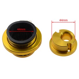 GOOFIT Golden 44mm Air Filter with Aluminum Adapter for 2 Stroke 43cc 47cc 49cc Engine Kids Quad ATV Dirt Pocket Bike Go Kart Big Foot Gas Scooter