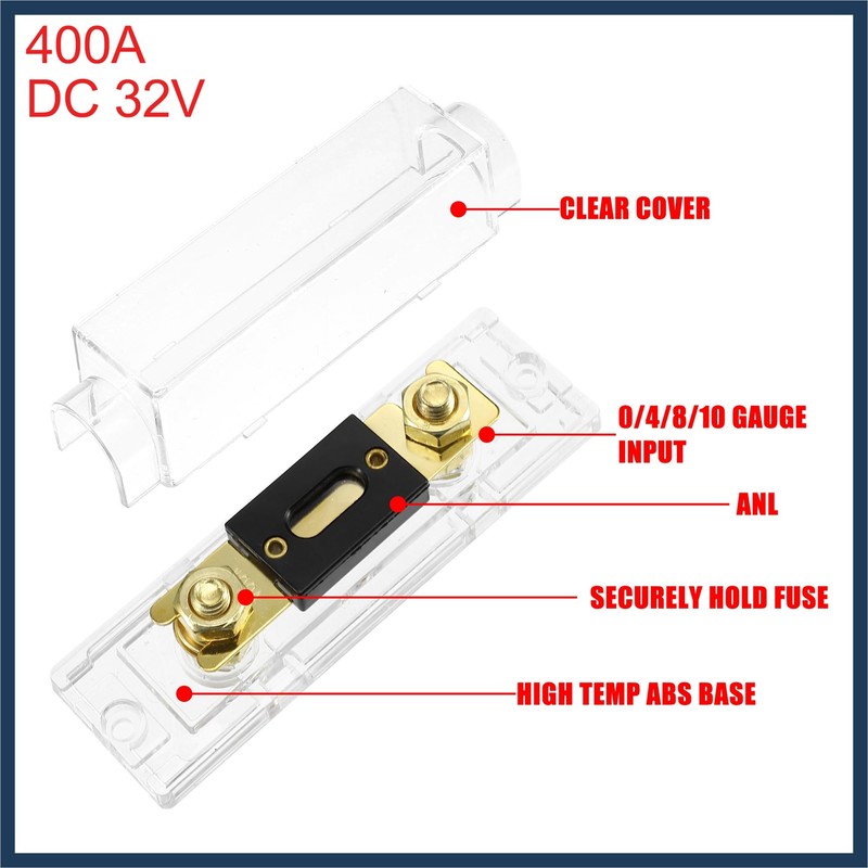 INFINAUTO Car Audio 0 4 8 Gauge Inline ANL Fuse