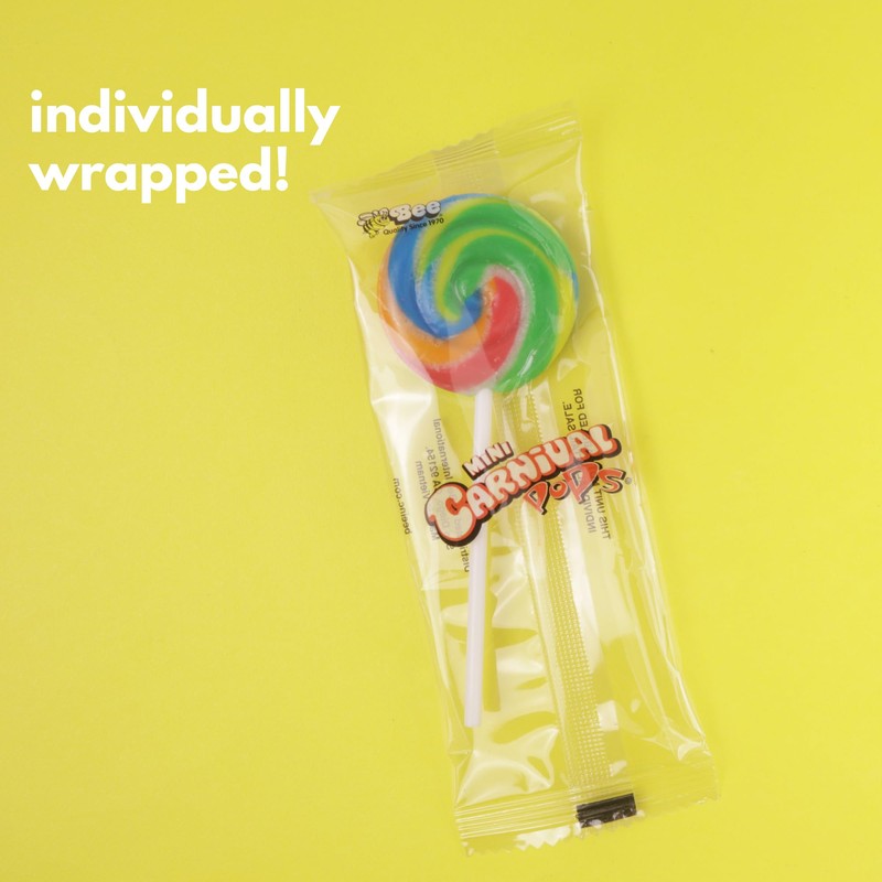 Mini Swirl Lollipops, Rainbow Suckers, Individually Wrapped Candy, Party Favors,