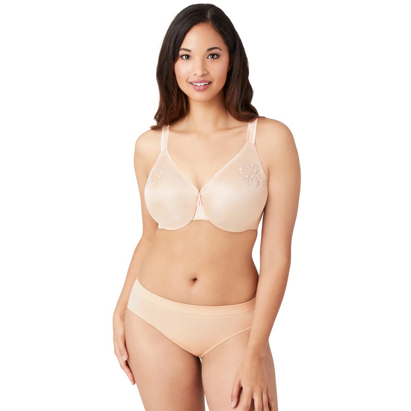 Wacoal womens Slimline Seamless Underwire Minimizer Bra, SAND, 38DDD