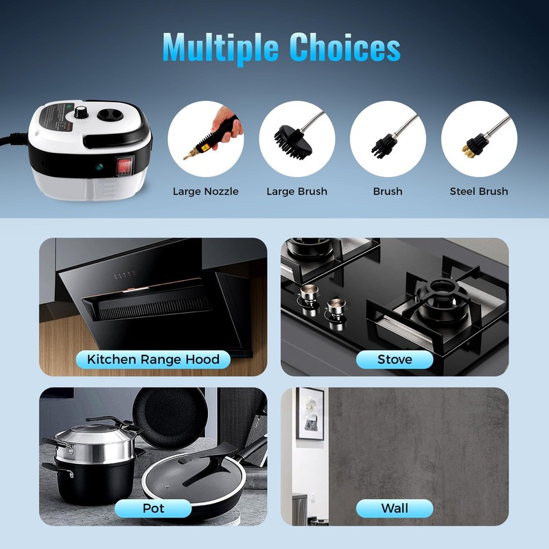 Handhold Steam Cleaner Machine, 110V 2500W High Pressure High Temperature