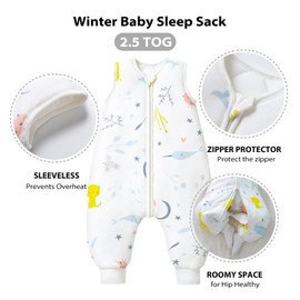 Mosebears Baby Sleeping Bag All Year Round Children's Sleeping Bag Winter 2.5 Tog 100% Organic Cotton Sleeping Bag Various Sizes Autumn Winter Sleeping Blanket