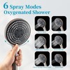 OFFO Handheld Shower Head, 6-Mode Brushed Nickel High Pressure Handheld