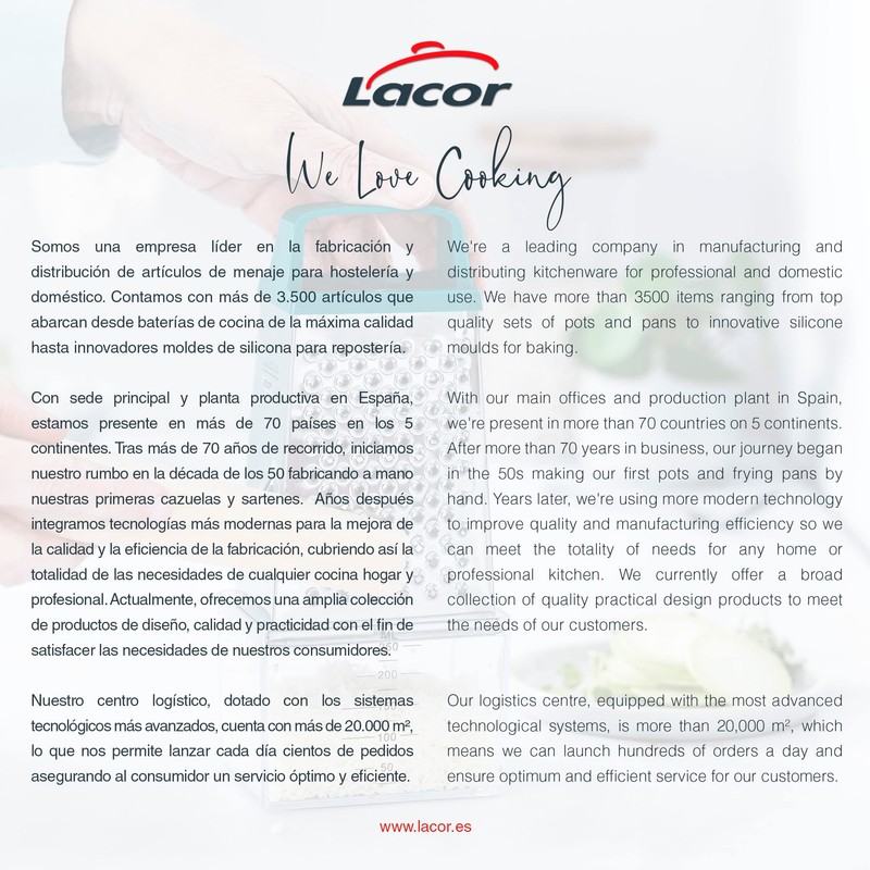 Lacor - 61363 - Kitchen Grater with Keep Container, Stainless