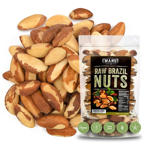 Raw Brazil Nuts 16 oz (1 lb) | Distinct and Superior to Organic | No PPO | Non GMO | Batch Tested Gluten & Peanut Free | Vegan and Keto Friendly | Fresh and Reasealable bag