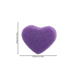 PACKOVE 6pcs Heart Shape Facial Sponges Exfoliating Face Wash Tool for All Skin Types Gentle Cleansing Makeup Removal Stylish Colors