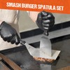 onlyfire Professional BBQ Griddle Spatula Set, Stainless Steel Griddle Spatula,